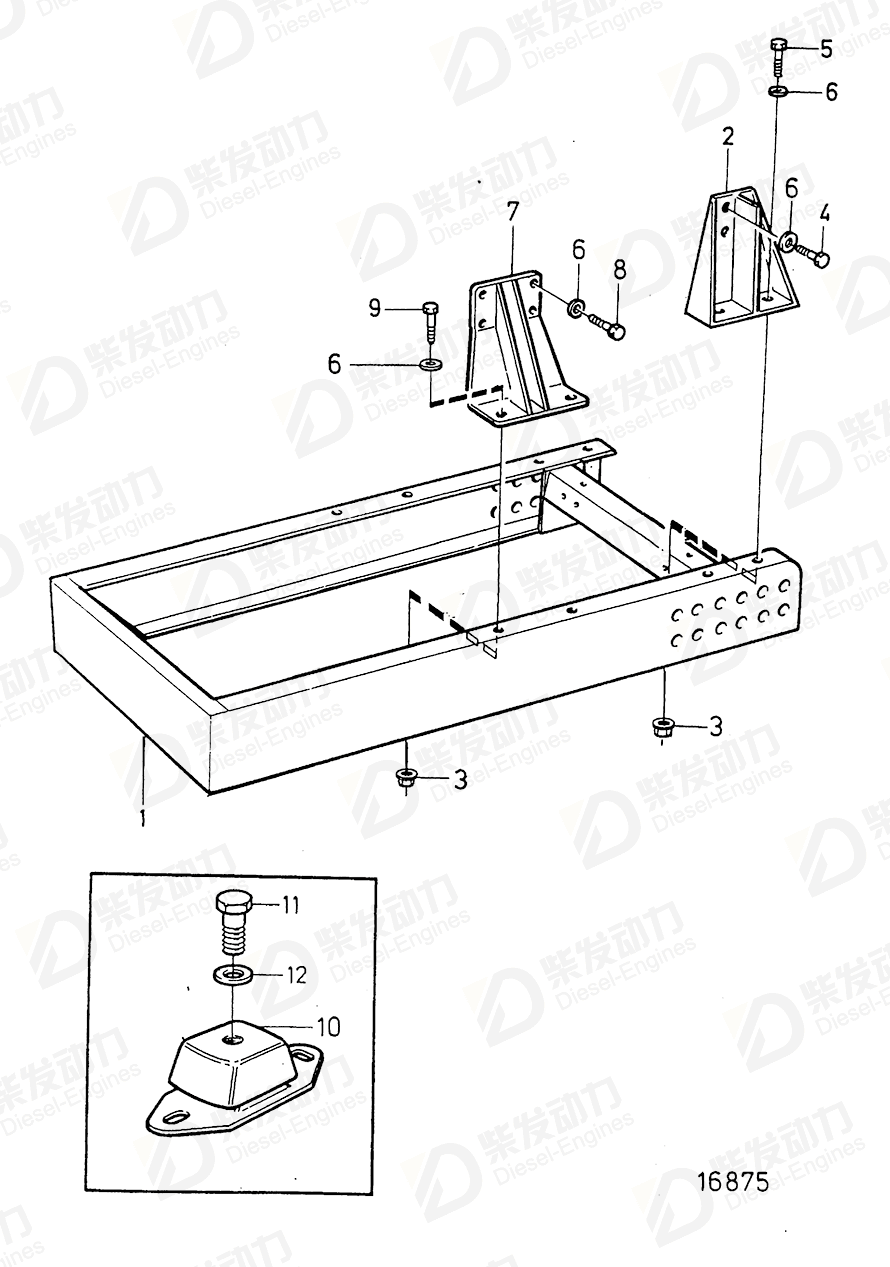 volvo penta Rubber cushion 3828247 Drawing volvo penta Rubber cushion 3828247 Drawing